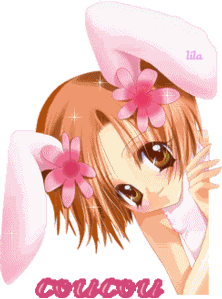 Gif animé coucou manga